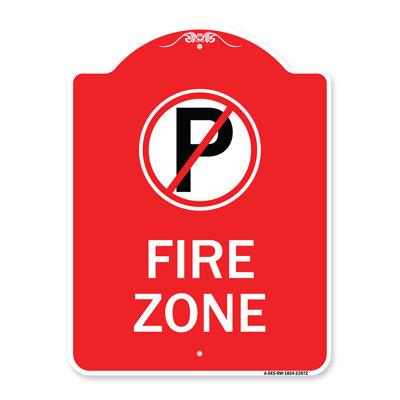 Signmission Designer Series Sign - Fire Zone (No Parking Symbol)/23972