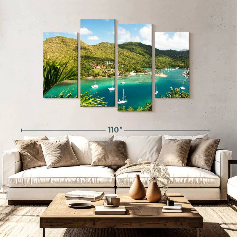 Gillard Marigot Bay Saint Lucia, 54'' H x 84'' W