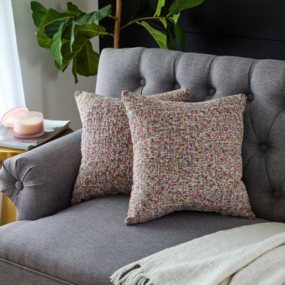 Textured Outdoor Reversible Throw Pillow