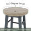 Swivel Solid Wood Counter Stool-1761226164