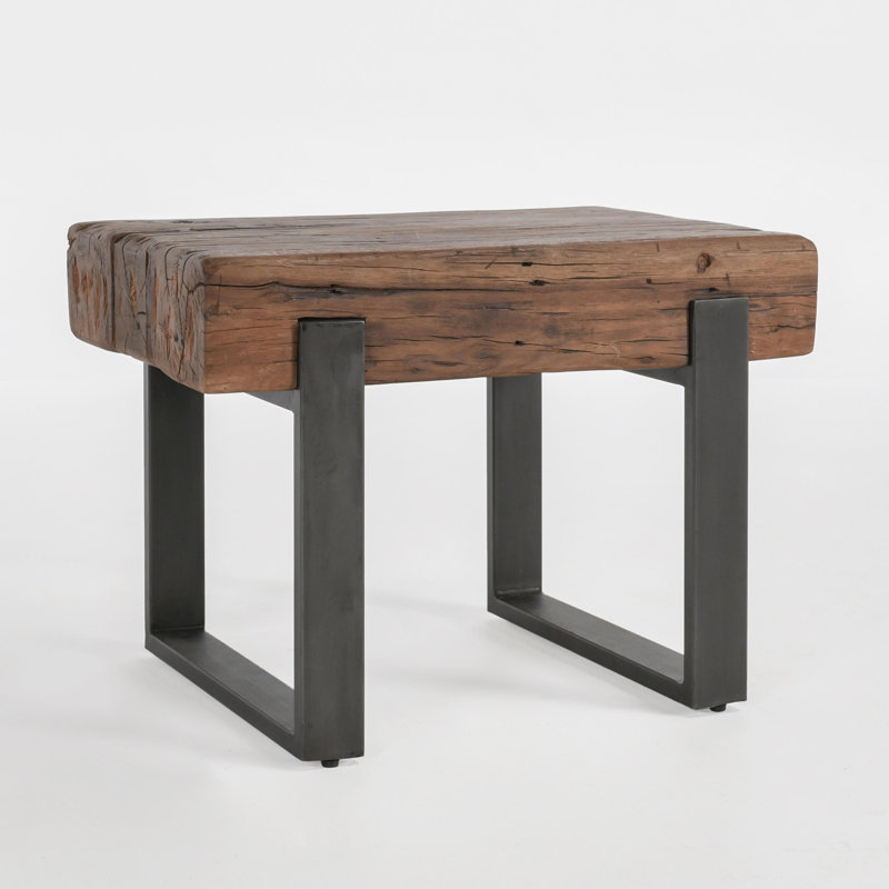 Table de bout en bois massif récupéré 30 po Duarte