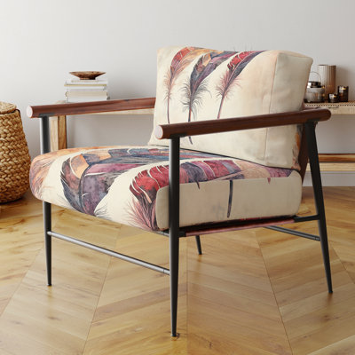 Chaise d'appoint Boho Feather - Fauteuil Free Spirit Feathers I