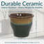Jardinière ronde en céramique Berlina Imperial - vert - 15 po-1292973038-1293001908