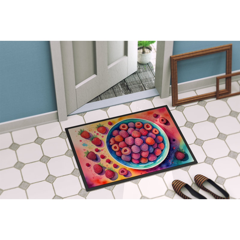 Tapis d'intérieur ou d'extérieur Colorful Raspberries 24 x 36, L 24 po x L 36 po