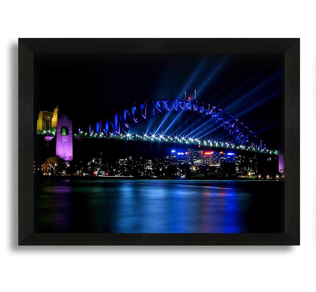 Gerahmtes Leinwandbild Sydney Harbour Bridge Light