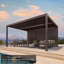 Volet mauve à fixation murale en aluminium pour pergola à persiennes, bronze-102156062