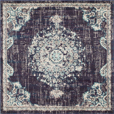 Tapis noir de style oriental Penelope