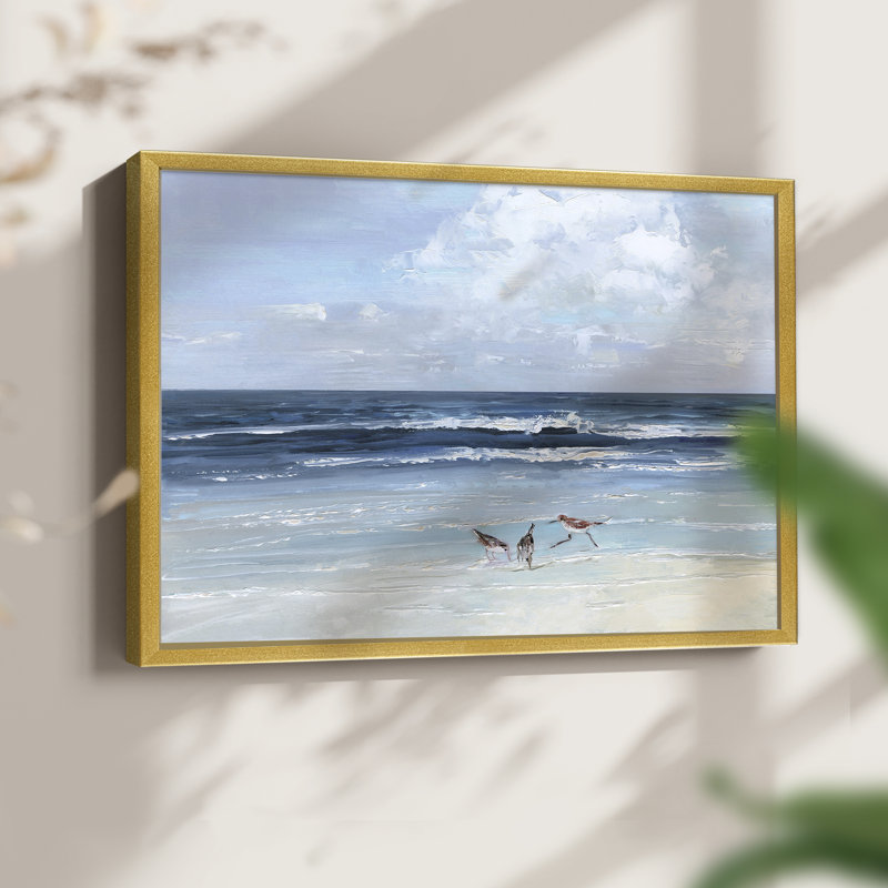 Beach Trio - Reproduction encadrée - Restickable, H 8 po x l 10 po