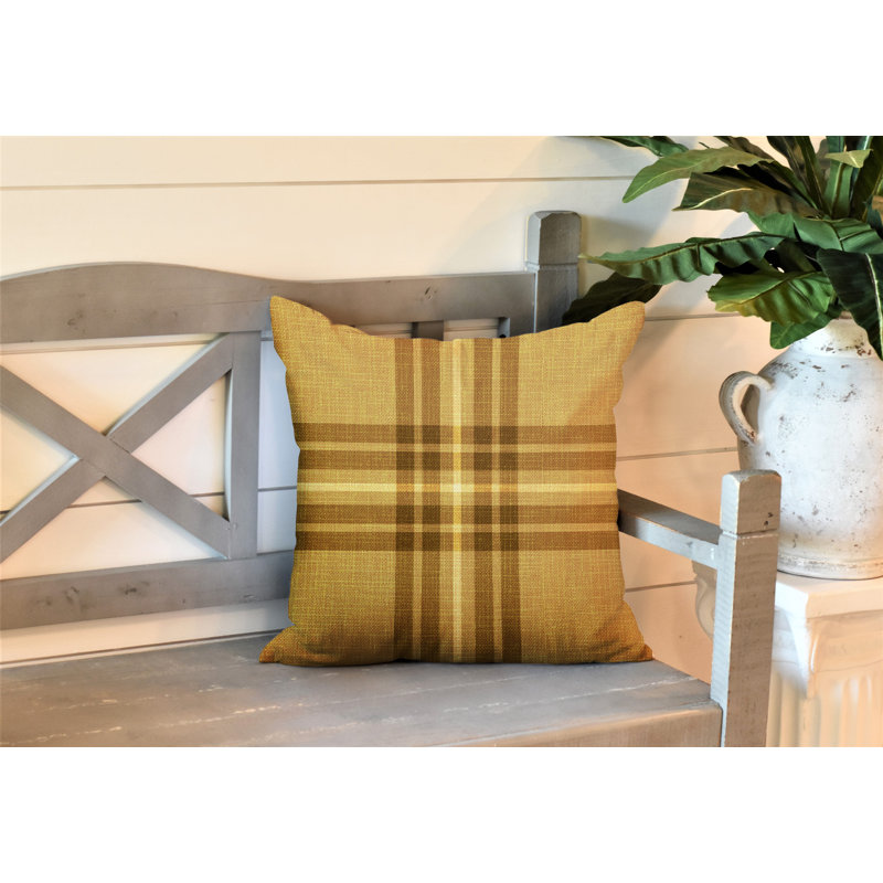 Coussin intérieur / extérieur Brady, L 19 po x H 19 po, Or