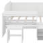 Lit de jour simple avec tablettes de rangement, casiers, bureau et tabouret assorti-624106698