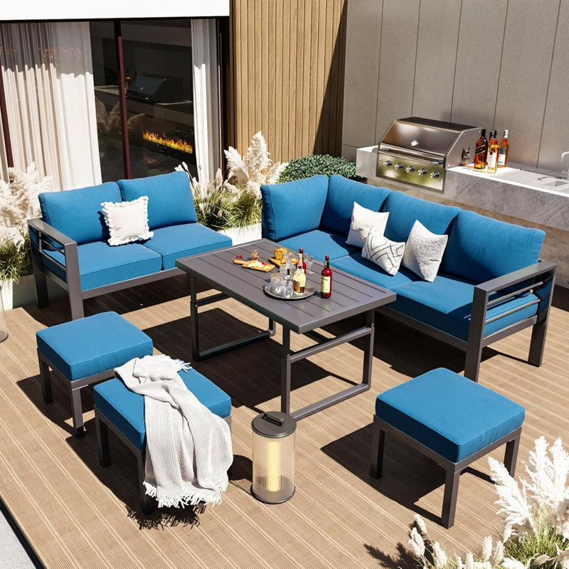 Aluminum Patio Furniture Set With Waterproof Cover