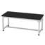 Fab-Lab Workbench, 72" x 30" Black HPL Top with Black Edge Band, Light Gray Metal Legs with Glides