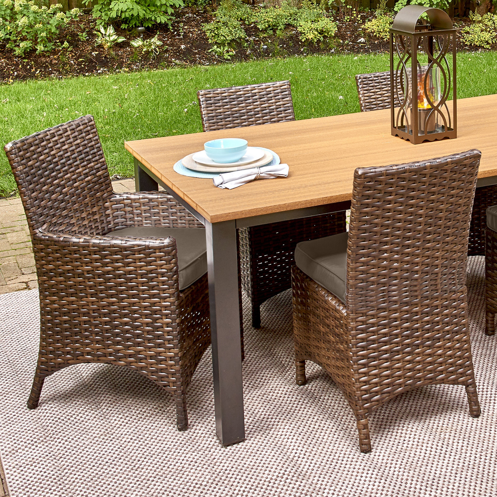 Amala 18" Sunbrella® Seat Cushion, Sunbrella® Cast Shale