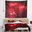 Tapisserie rouge à motif floral-28505675