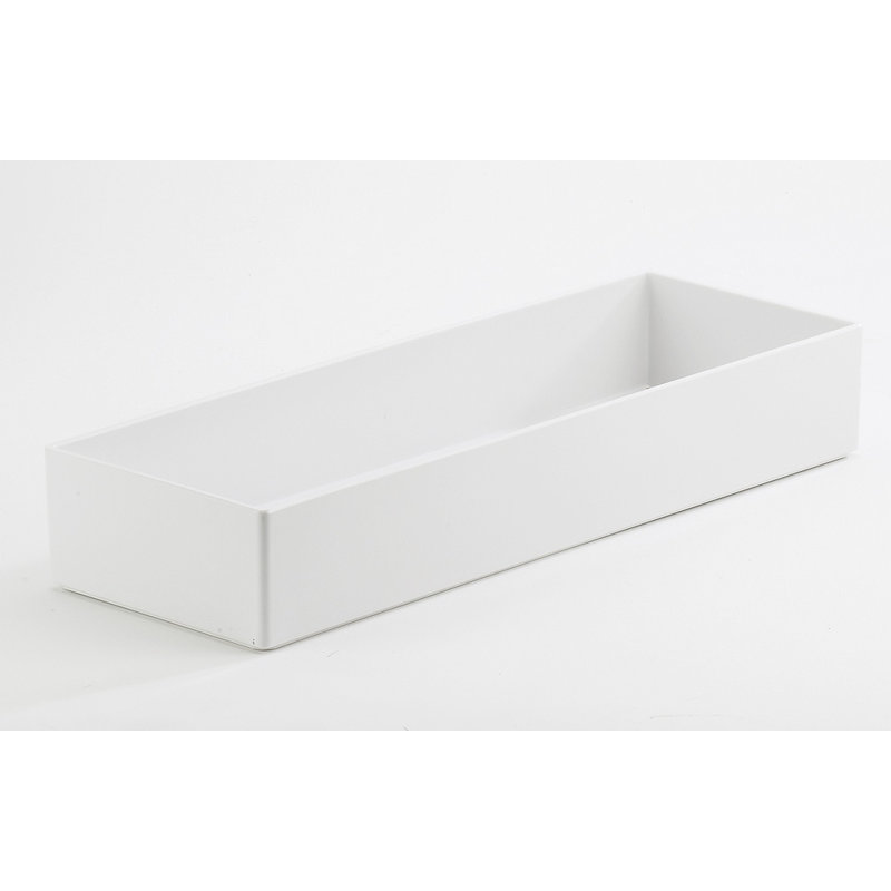 Melamine Box, 3" H x 7" W x 20" D, White Melamine