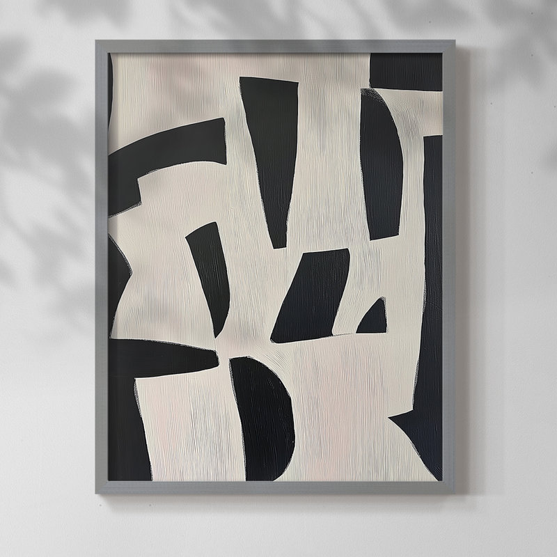 "ABSTRACT Series DCII" par J Paul, H 11 po x l 9 po, Gris