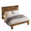 Très grand lit double très grand King Boho avec 2 prises USB et lumière RVB Mid-Century-800022246