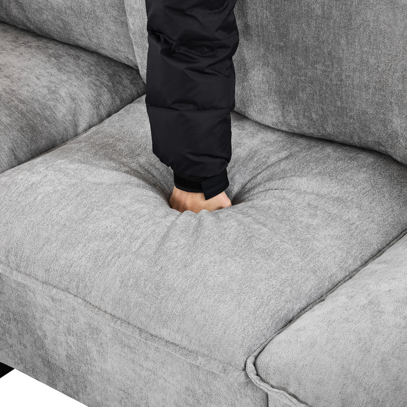 Grey Sectional With Movable & Stylish , - Fashionable Support U-Shaped Practical Charging Pad, Advanced Technology