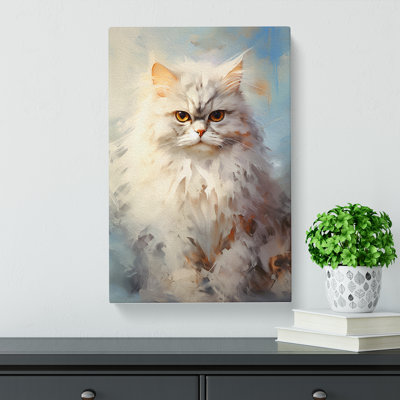 Persian Cat Gestural No.3 - Wrapped Canvas