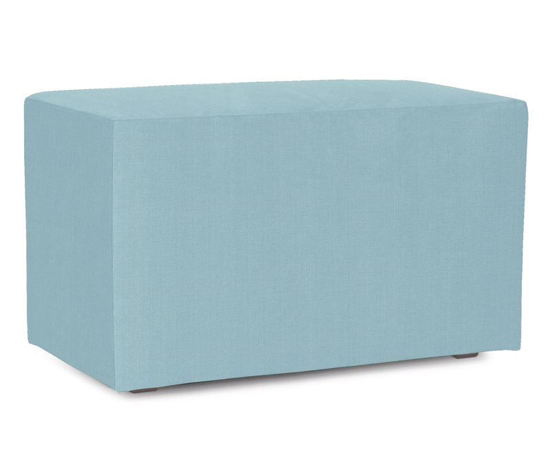 Asija Polyester Ottoman Slipcover, Breeze