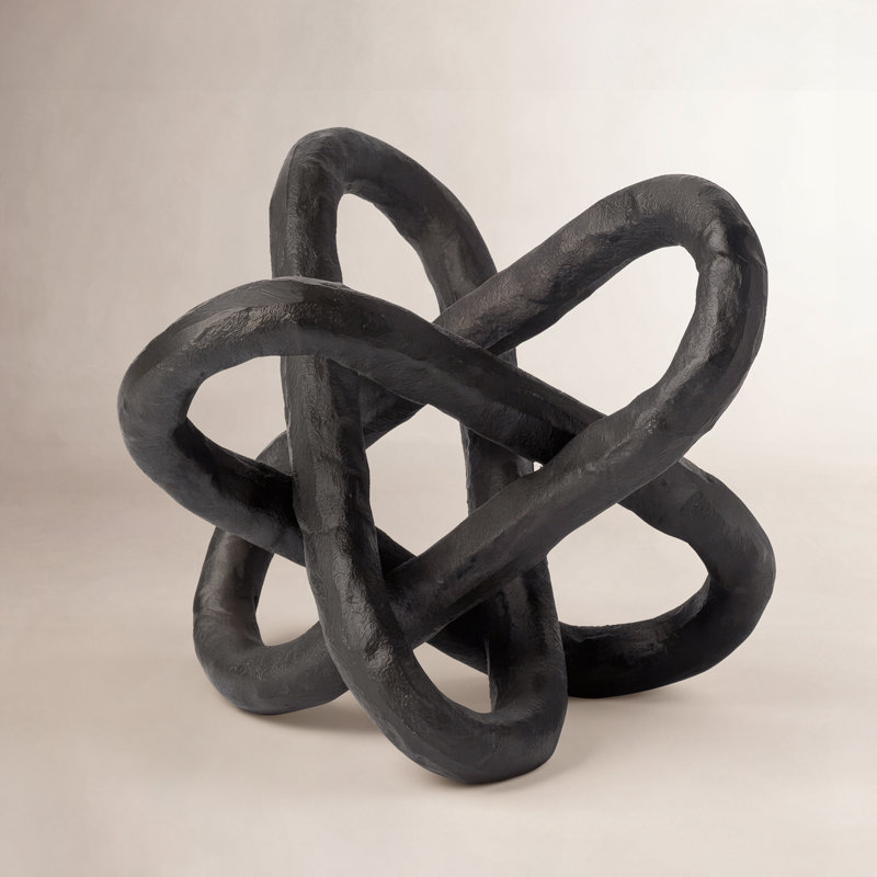 Sculpture Folie, H 7 po x l 7 po x P 7 po, Noir