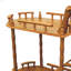 Grande table à vin 29 po en bois à 2 niveaux avec finition chêne