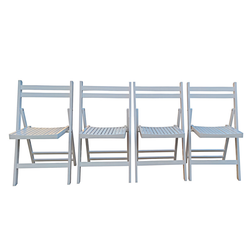 Ensemble de 4 chaises pliantes en bois