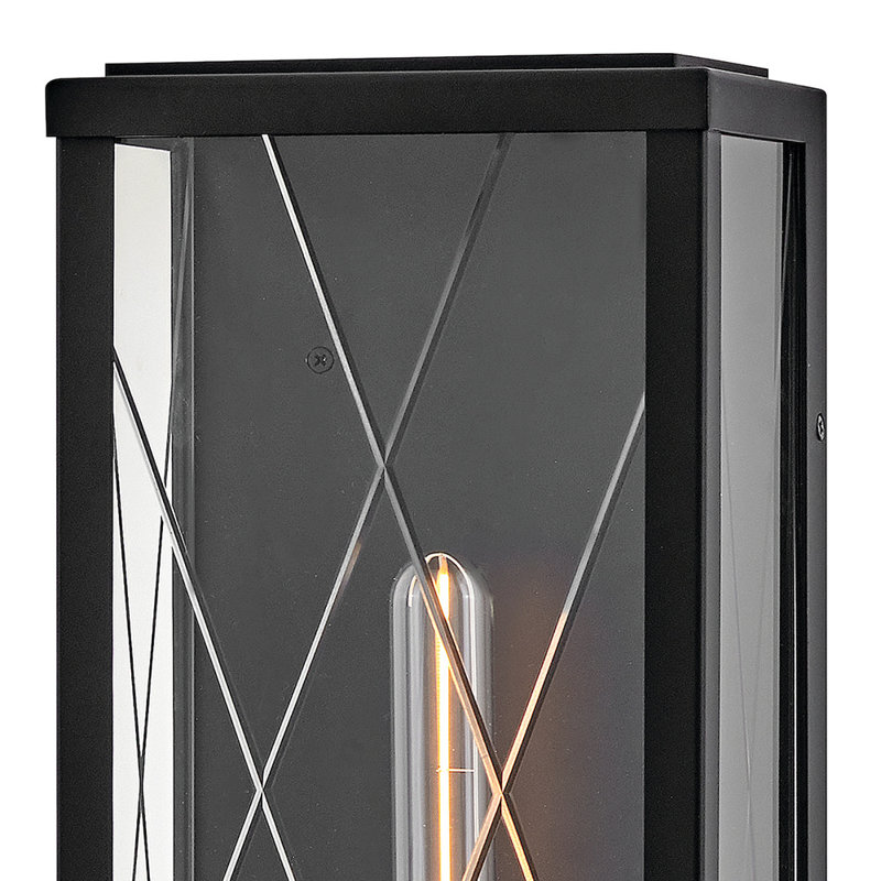 Monte Wall Mount Aluminum Outdoor Lantern - Adjustable Height, 16" H x 7.5" W x 5.75" D
