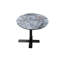 19.7" Blue Slate Side Table,Stainless Steel Frame End Table,Multifunctional Living Space Accent Table
