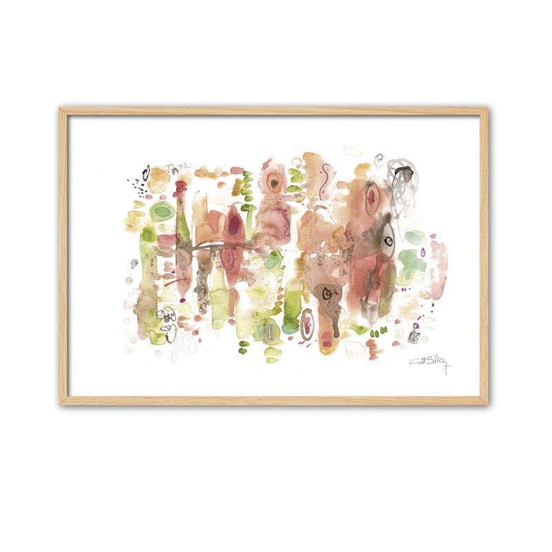 Abstract Spring by Marta Castet-Bellocq - Single Picture Frame Painting, 42cm H x 62cm W x 3cm D