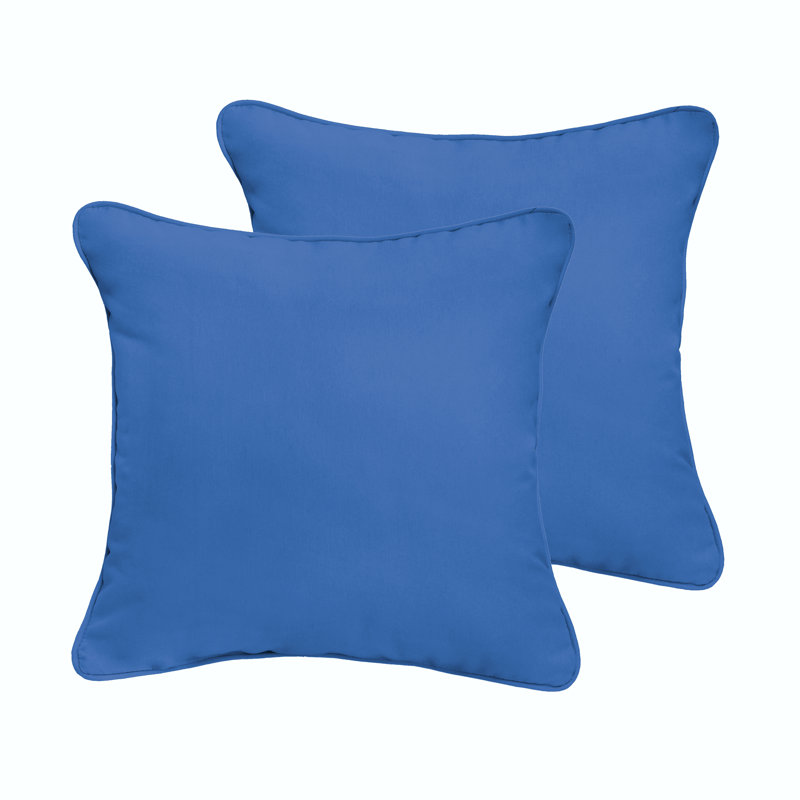 Housse de coussin d'extérieur carré Selene, H 16 po x l 16 po, Bleu