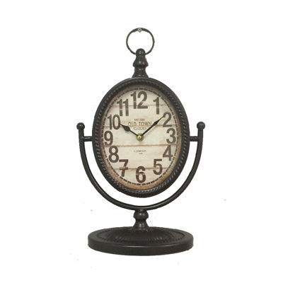 Analog Metal Mechanical Tabletop Clock in