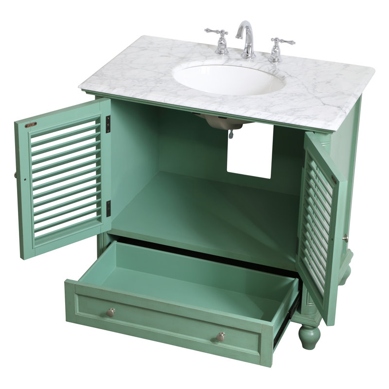 Meuble-lavabo simple 36 po Hansford, Vert clair