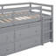 Lit mezzanine polyvalent avec bureaux, tablettes et tiroirs rétractables et portables pour une utilisation optimale de l'espace et un confort optimal-2043812563-2043812560