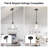 Aguilera Vintage Glass Pendant Light Kitchen Island With Hand-Blown Hammered Clear Glass Lampshade-458418873