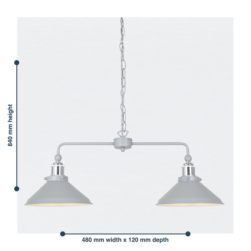 Mayra 2 - Light Kitchen Island Pendant, Grey