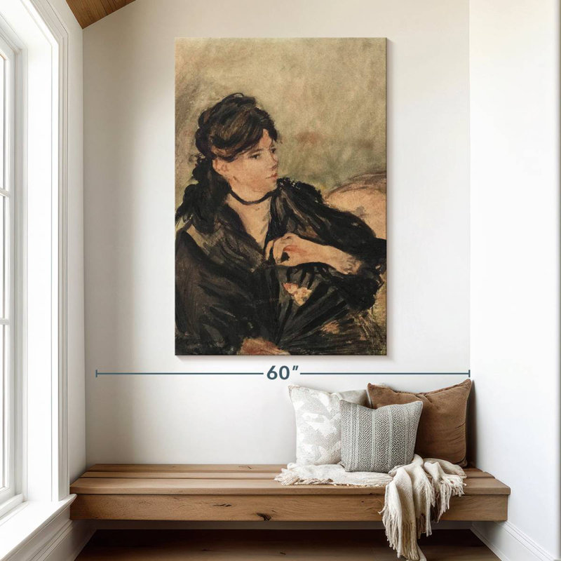 Leisha, portrait de Berthe Morisot avec un ventilateur 1874, H 51 po x l 34 po