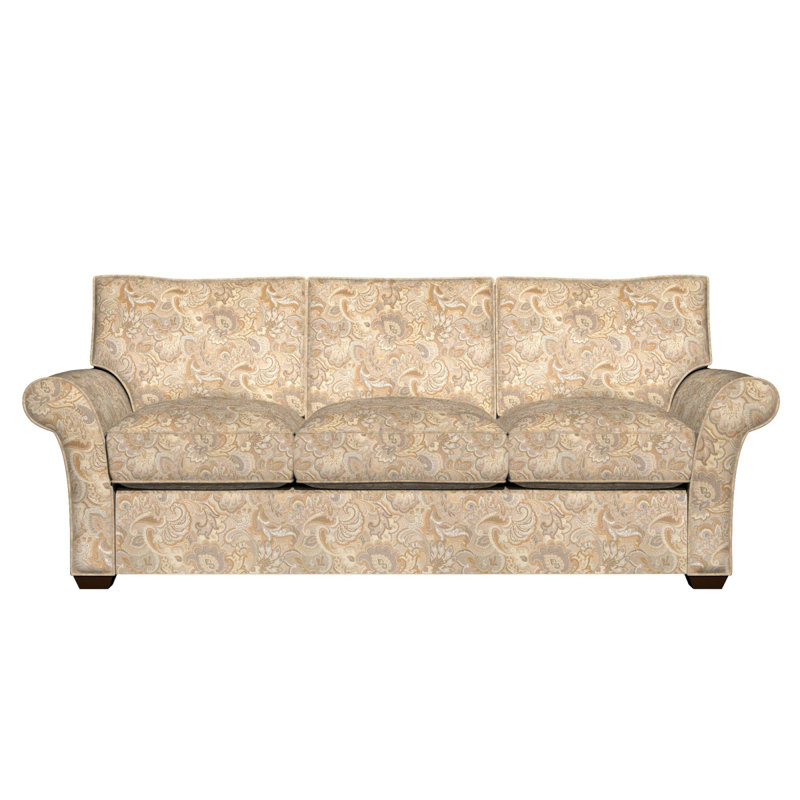 Tissu floral abstrait, Blanc jaune