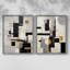 ABSTRACT Series CCCCLIXIX - Reproduction encadrée de qualité supérieure - prêt à être accroché - aucun clou requis - aucun clou requis-108037685-108037689
