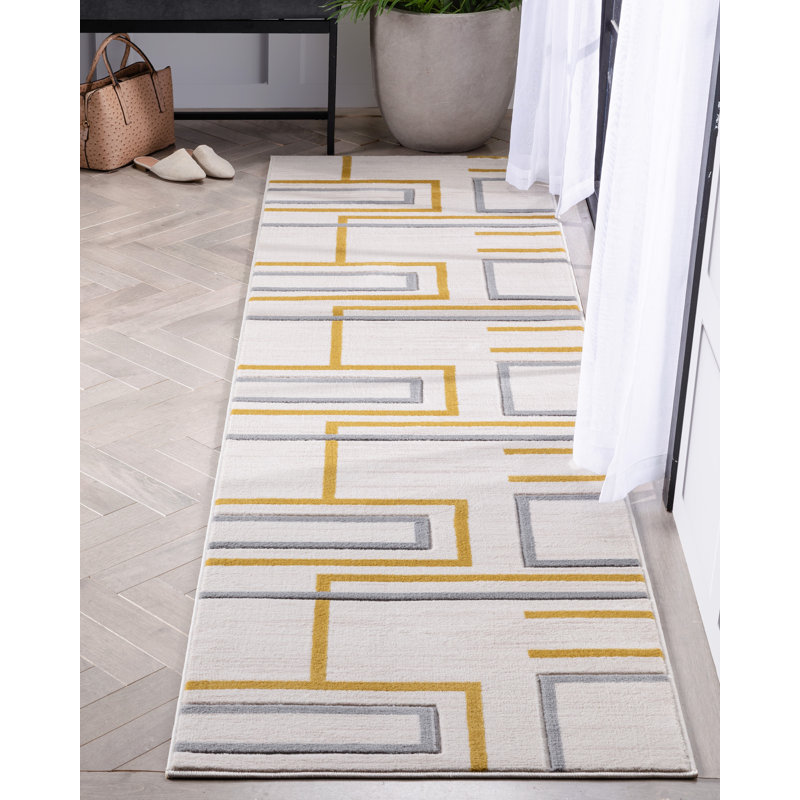 Tapis texturé 3D Clarys, Tapis de couloir 2 pi 7 po x 7 pi 3 po