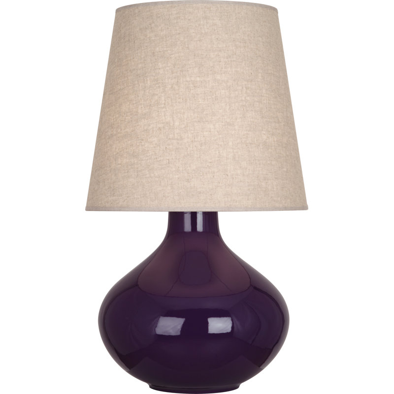 June Table Lamp, Buff Linen, Bone