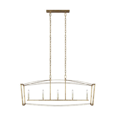Luminaire suspendu linéaire 5 lumières Olive