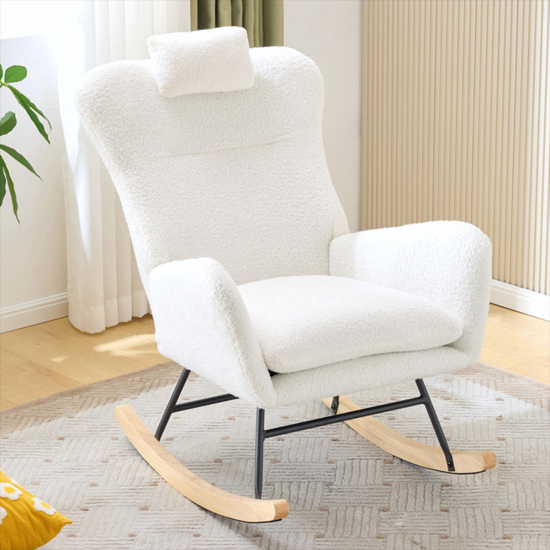 Granada Solid Wood Rocking Chair, White