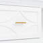Lit escamotable simple avec station de charge et tiroir, blanc