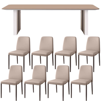 Italian minimalist modern rectangular rock table