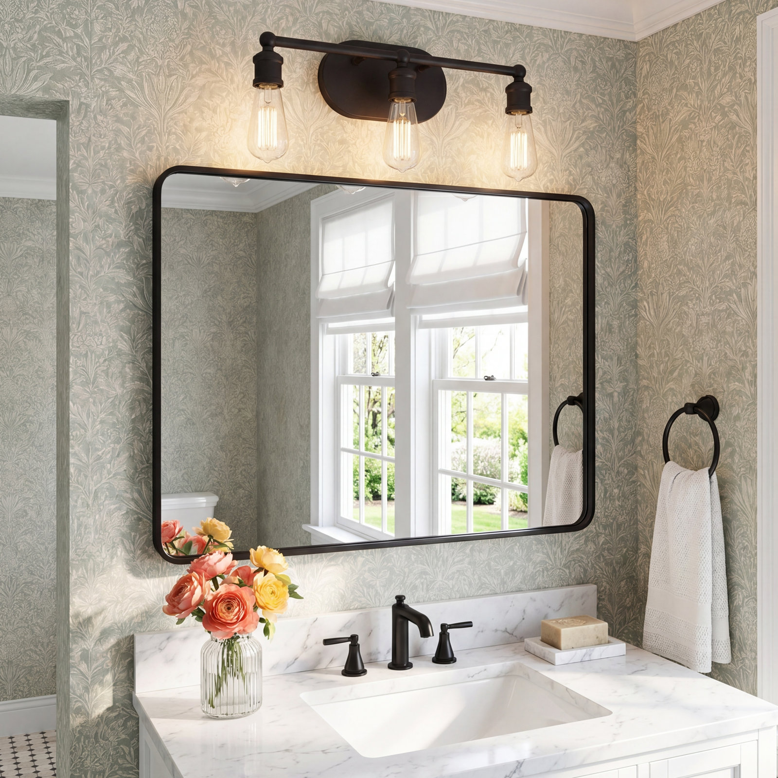 Laurie 3 Light Dimmable Vanity Light, Oil Rubbed Bronze