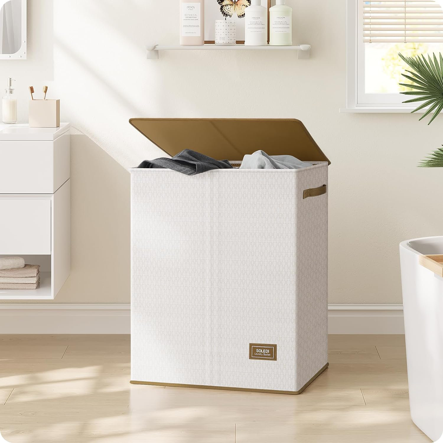 Ivy Bronx Fabric Laundry Hamper with Handles | Wayfair