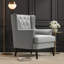 Fauteuil d'appoint en velours capitonné Elle Decor Celeste-35510111