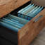 Classeur latéral brun, design moderne pour l'organisation de bureau, deux tiroirs spacieux, matériau principal en bois d'ingénierie, compact et élégant, facile à assembler avec instructions