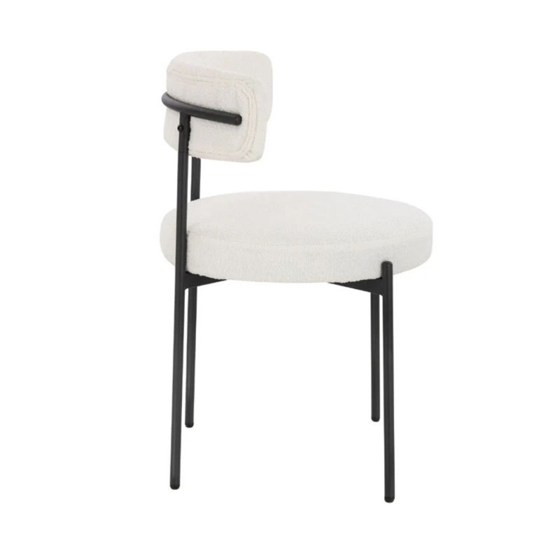 Chaise de salle à manger Lumi, Blanc